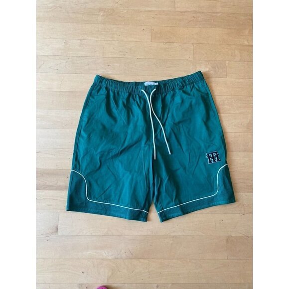Topman "longline" green basketball shorts men's sz 38 drawstring - Picture 2 of 7